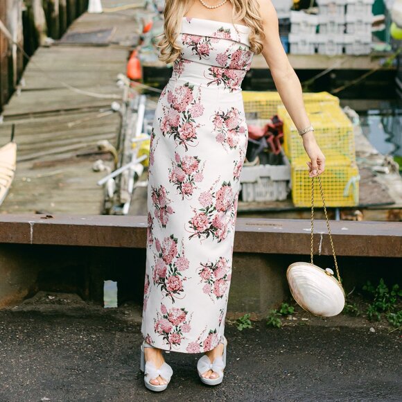 Emilia Wickstead Hydrangea Dress with Removable Train (US 6) - Picture 2 of 14